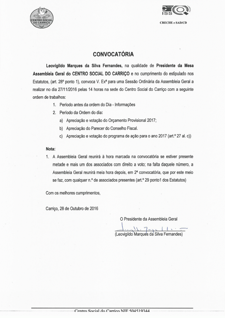 Convocatória