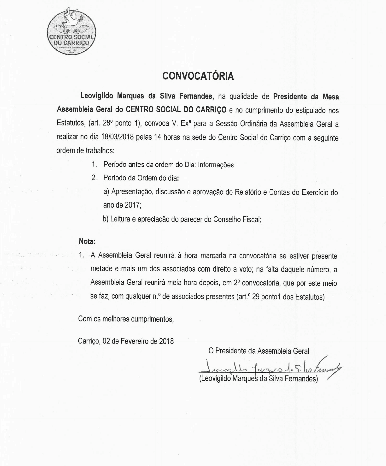 Convocatória