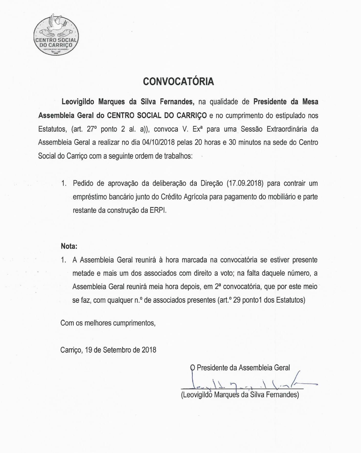 Convocatória