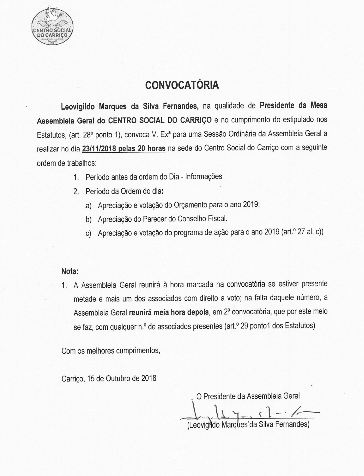 Convocatória
