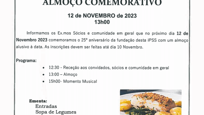 25º Aniversário – Almoço Comemorativo